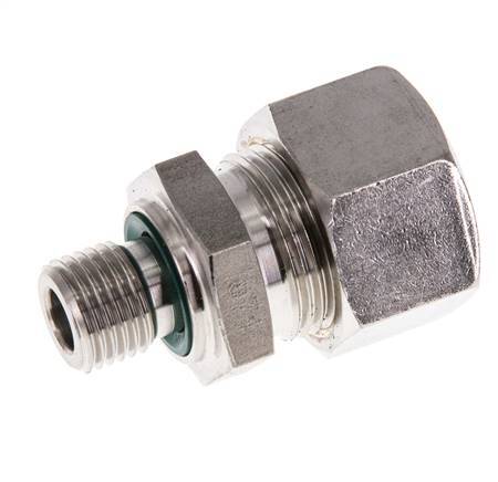 G 1/4'' Macho x 15L Racor de compresión recto de acero inoxidable con junta FKM 315 Bar DIN 2353