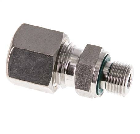 G 1/8'' Macho x 8L Racor de compresión recto de acero inoxidable con junta FKM 315 Bar DIN 2353