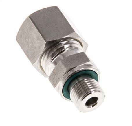 G 1/8'' Macho x 8L Racor de compresión recto de acero inoxidable con junta FKM 315 Bar DIN 2353