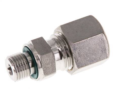 G 1/8'' Macho x 8L Racor de compresión recto de acero inoxidable con junta FKM 315 Bar DIN 2353