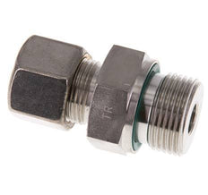 G 3/4'' Macho x 14S Racor de compresión recto de acero inoxidable con junta FKM 630 Bar DIN 2353