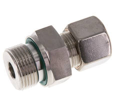 G 3/4'' Macho x 14S Racor de compresión recto de acero inoxidable con junta FKM 630 Bar DIN 2353