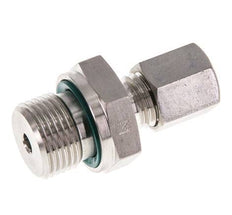 G 3/8'' Macho x 6L Racor de compresión recto de acero inoxidable con junta FKM 315 Bar DIN 2353