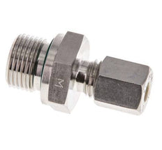 G 3/8'' Macho x 6L Racor de compresión recto de acero inoxidable con junta FKM 315 Bar DIN 2353