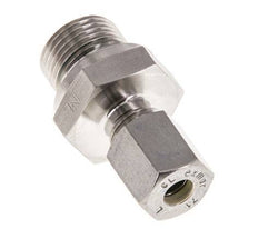 G 3/8'' Macho x 6L Racor de compresión recto de acero inoxidable con junta FKM 315 Bar DIN 2353