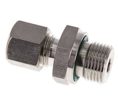 G 3/8'' Male x 8L Stainless steel Straight Compression Fitting with FKM Seal 315 Bar DIN 2353
