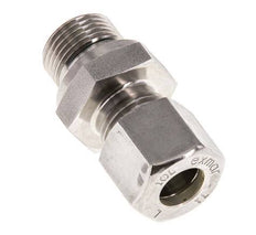 G 3/8'' Macho x 10L Racor de compresión recto de acero inoxidable con junta FKM 315 Bar DIN 2353