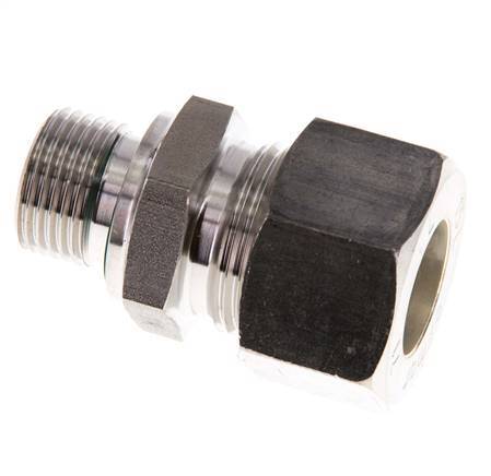 G 3/8'' Macho x 15L Racor de compresión recto de acero inoxidable con junta FKM 315 Bar DIN 2353