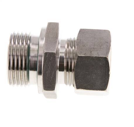 G 1'' Male x 22L Stainless steel Straight Compression Fitting with FKM Seal 160 Bar DIN 2353