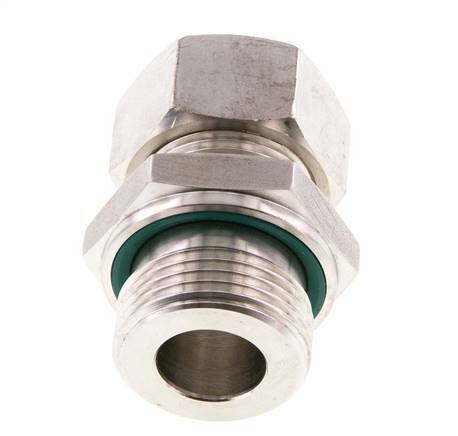 G 1'' Macho x 22L Racor de compresión recto de acero inoxidable con junta FKM 160 Bar DIN 2353