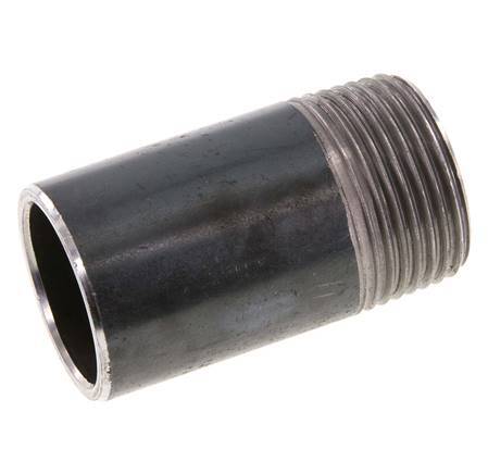 R 1'' Male x 33.7mm Steel Pipe Nipple with Welding End 50 Bar DIN 2982 - 60mm [2 Pieces]