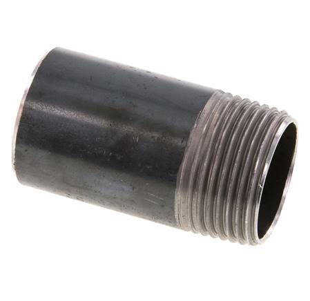 R 1'' Male x 33.7mm Steel Pipe Nipple with Welding End 50 Bar DIN 2982 - 60mm [2 Pieces]