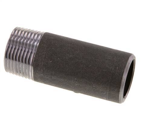 R 1'' Male x 33.7mm Steel Pipe Nipple with Welding End 50 Bar DIN 2982 - 80mm [2 Pieces]