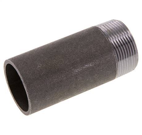 R 1 1/2'' Male x 48.3mm Steel Pipe Nipple with Welding End 50 Bar DIN 2982 - 100mm [2 Pieces]