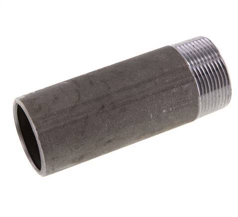 R 1 1/2'' Male x 48.3mm Steel Pipe Nipple with Welding End 50 Bar DIN 2982 - 120mm [2 Pieces]