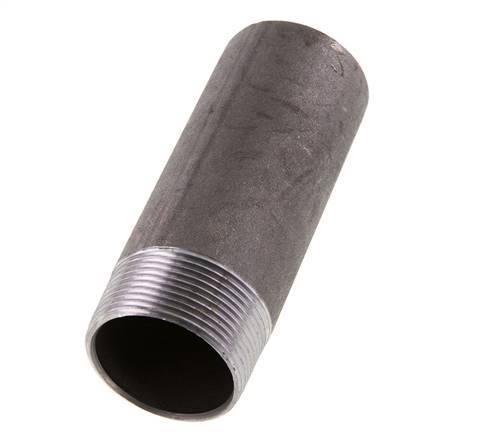 R 1 1/2'' Male x 48.3mm Steel Pipe Nipple with Welding End 50 Bar DIN 2982 - 120mm [2 Pieces]