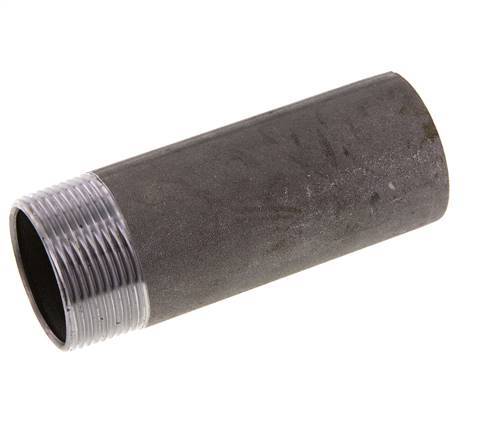 R 1 1/2'' Male x 48.3mm Steel Pipe Nipple with Welding End 50 Bar DIN 2982 - 120mm [2 Pieces]