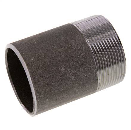 R 2'' Male x 60.3mm Steel Pipe Nipple with Welding End 50 Bar DIN 2982 - 80mm [2 Pieces]