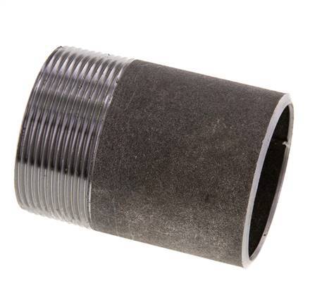 R 2'' Male x 60.3mm Steel Pipe Nipple with Welding End 50 Bar DIN 2982 - 80mm [2 Pieces]