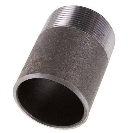 R 2'' Male x 60.3mm Steel Pipe Nipple with Welding End 50 Bar DIN 2982 - 80mm [2 Pieces]