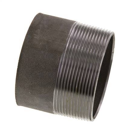 R 2 1/2'' Male x 76.1mm Steel Pipe Nipple with Welding End 50 Bar DIN 2982 - 60mm [2 Pieces]