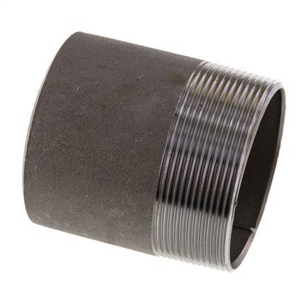 R 2 1/2'' Male x 76.1mm Steel Pipe Nipple with Welding End 50 Bar DIN 2982 - 80mm