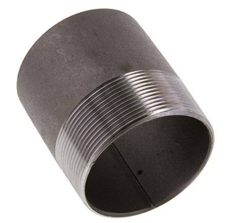 R 2 1/2'' Male x 76.1mm Steel Pipe Nipple with Welding End 50 Bar DIN 2982 - 80mm
