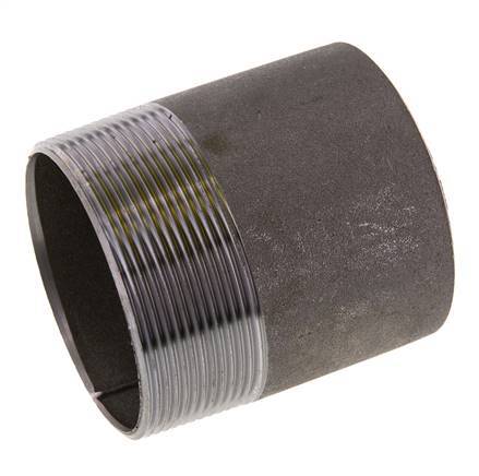 R 2 1/2'' Male x 76.1mm Steel Pipe Nipple with Welding End 50 Bar DIN 2982 - 80mm