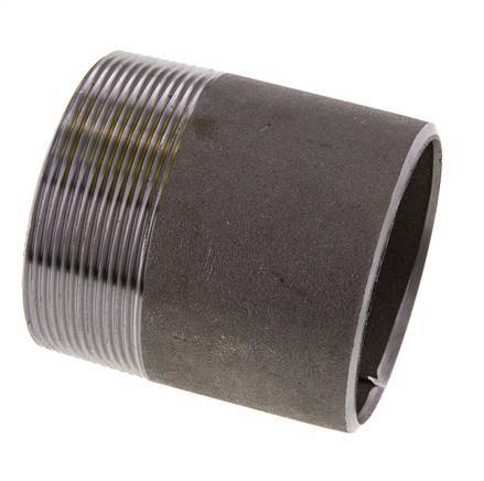 R 2 1/2'' Male x 76.1mm Steel Pipe Nipple with Welding End 50 Bar DIN 2982 - 80mm