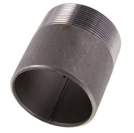 R 2 1/2'' Male x 76.1mm Steel Pipe Nipple with Welding End 50 Bar DIN 2982 - 80mm