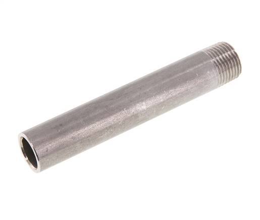 R 1/2'' Male x 21.3mm Stainless steel Pipe Nipple with Welding End 20 Bar DIN 2982 - 120mm