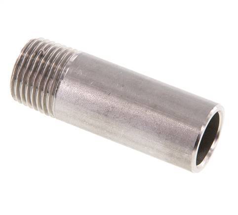 R 1/2'' Male x 21.3mm Stainless steel Pipe Nipple with Welding End 20 Bar DIN 2982 - 60mm