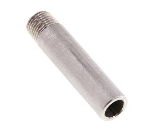R 1/4'' Male x 13.5mm Stainless steel Pipe Nipple with Welding End 20 Bar DIN 2982 - 60mm