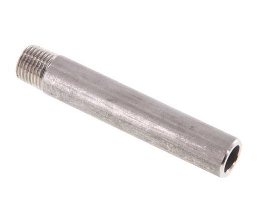 R 1/4'' Male x 13.5mm Stainless steel Pipe Nipple with Welding End 20 Bar DIN 2982 - 80mm