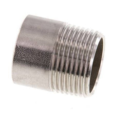 R 3/4'' Male x 26.9mm Stainless steel Pipe Nipple with Welding End 20 Bar DIN 2982 - 30mm