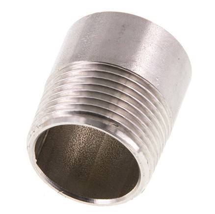 R 3/4'' Male x 26.9mm Stainless steel Pipe Nipple with Welding End 20 Bar DIN 2982 - 30mm