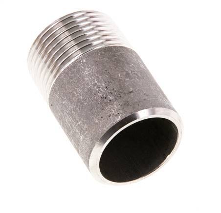 R 3/4'' Male x 26.9mm Stainless steel Pipe Nipple with Welding End 20 Bar DIN 2982 - 40mm