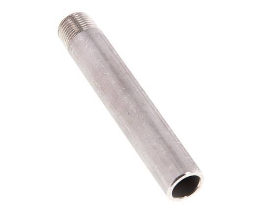 R 3/8'' Male x 17.2mm Stainless steel Pipe Nipple with Welding End 20 Bar DIN 2982 - 100mm