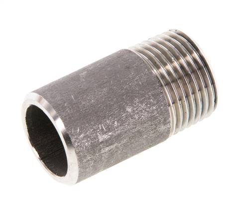 R 3/8'' Male x 17.2mm Stainless steel Pipe Nipple with Welding End 20 Bar DIN 2982 - 30mm [2 Pieces]