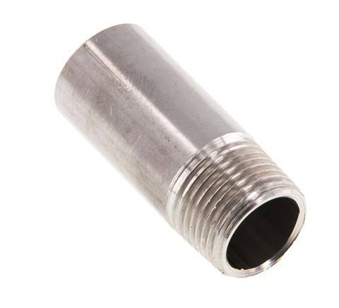 R 3/8'' Male x 17.2mm Stainless steel Pipe Nipple with Welding End 20 Bar DIN 2982 - 40mm [2 Pieces]
