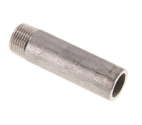 R 3/8'' Male x 17.2mm Stainless steel Pipe Nipple with Welding End 20 Bar DIN 2982 - 60mm