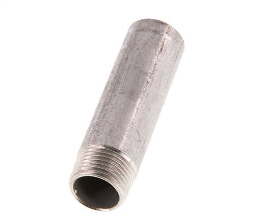R 3/8'' Male x 17.2mm Stainless steel Pipe Nipple with Welding End 20 Bar DIN 2982 - 60mm