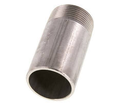 R 1 1/4'' Male x 42.4mm Stainless steel Pipe Nipple with Welding End 20 Bar DIN 2982 - 80mm