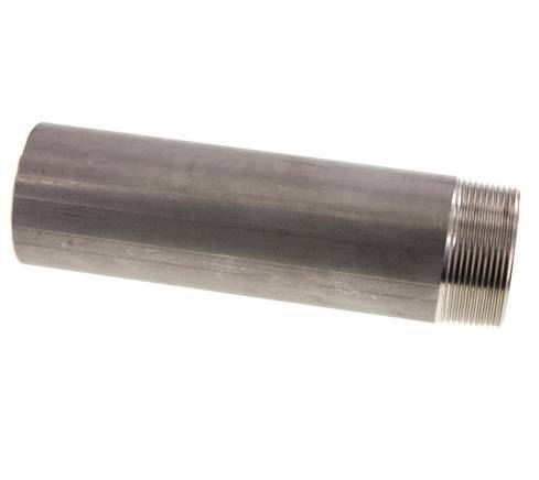 R 2'' Male x 60.3mm Stainless steel Pipe Nipple with Welding End 20 Bar DIN 2982 - 200mm