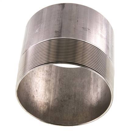 R 4'' Male x 114.3mm Stainless steel Pipe Nipple with Welding End 20 Bar DIN 2982 - 100mm