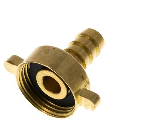 G 3/4'' x 10mm Brass Hose barb with NBR Seal and Wing Nut 16 Bar [2 Pieces]