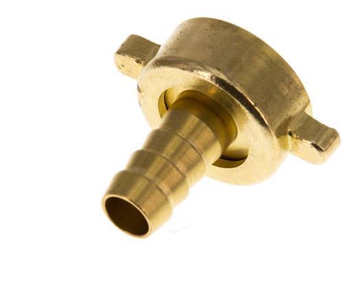 G 3/4'' x 10mm Brass Hose barb with NBR Seal and Wing Nut 16 Bar [2 Pieces]