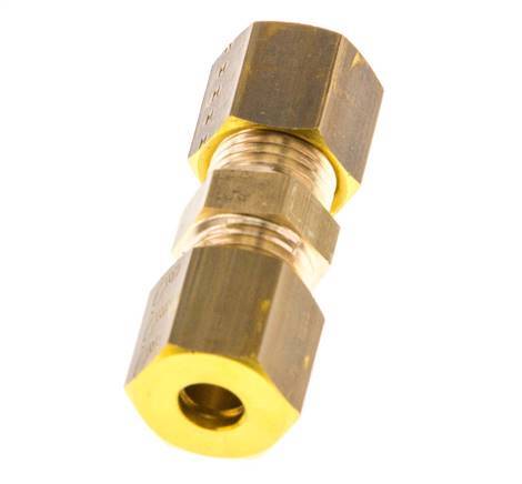 5mm Brass Straight Compression Fitting 150 Bar DIN EN 1254-2