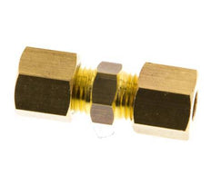 6mm Brass Straight Compression Fitting 150 Bar DIN EN 1254-2 [2 Pieces]