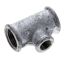 Rp 1/2'' x Rp 1/4'' Zinc plated Cast iron Tee 25 Bar [2 Pieces]